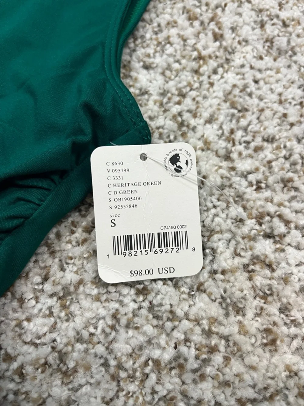 Free People Heritage Green Backless Tank Dress with shorts and pockets - Picture 7 of 7